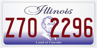 IL license plate Z702296