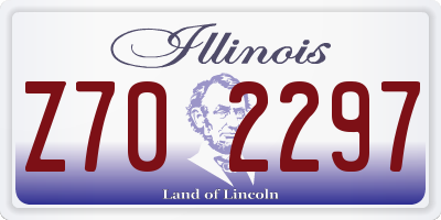 IL license plate Z702297