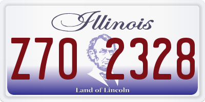 IL license plate Z702328