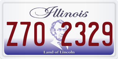 IL license plate Z702329
