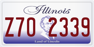 IL license plate Z702339