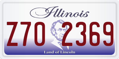 IL license plate Z702369