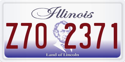 IL license plate Z702371