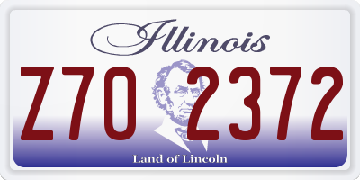 IL license plate Z702372