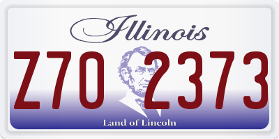 IL license plate Z702373