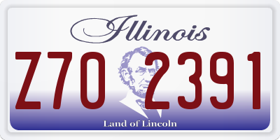 IL license plate Z702391
