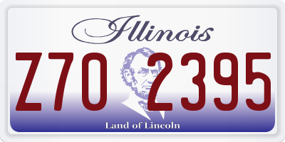 IL license plate Z702395