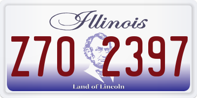 IL license plate Z702397