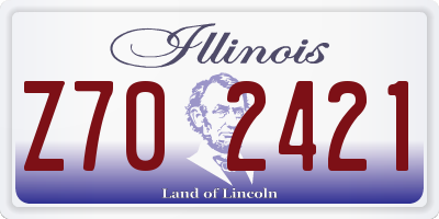 IL license plate Z702421