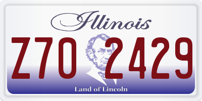 IL license plate Z702429