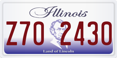 IL license plate Z702430