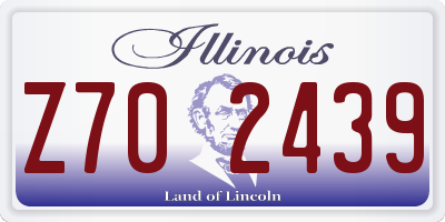 IL license plate Z702439