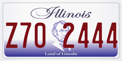 IL license plate Z702444
