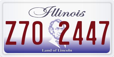 IL license plate Z702447