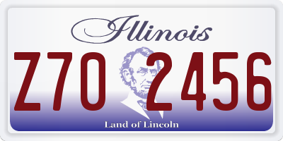IL license plate Z702456