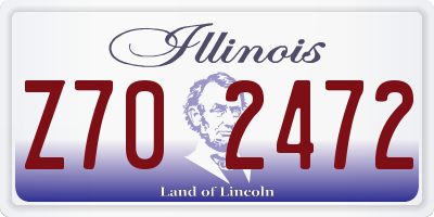 IL license plate Z702472