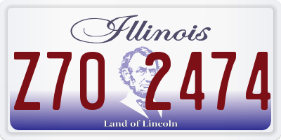 IL license plate Z702474