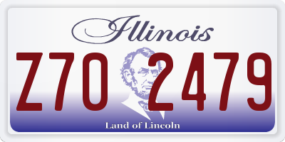 IL license plate Z702479