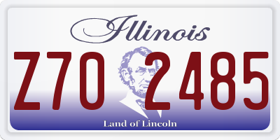 IL license plate Z702485