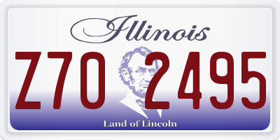 IL license plate Z702495