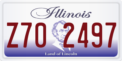 IL license plate Z702497