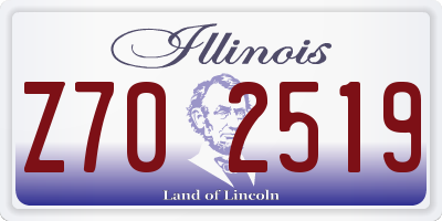IL license plate Z702519