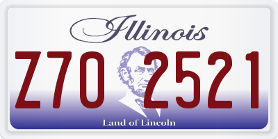 IL license plate Z702521