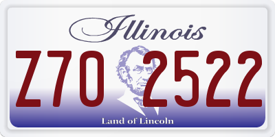 IL license plate Z702522