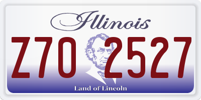 IL license plate Z702527