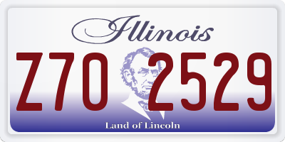 IL license plate Z702529