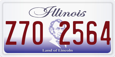 IL license plate Z702564