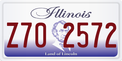 IL license plate Z702572