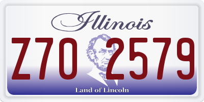 IL license plate Z702579
