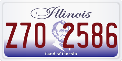 IL license plate Z702586