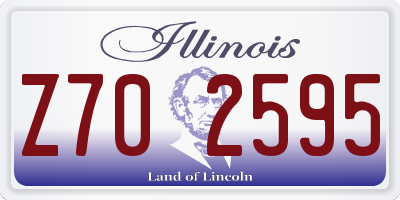 IL license plate Z702595