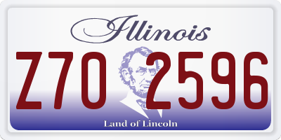 IL license plate Z702596