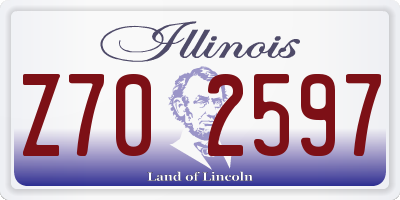 IL license plate Z702597