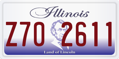 IL license plate Z702611