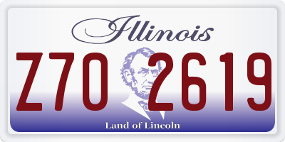 IL license plate Z702619