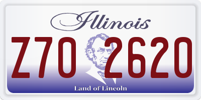 IL license plate Z702620