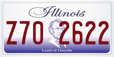 IL license plate Z702622
