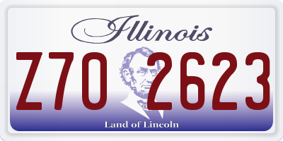 IL license plate Z702623