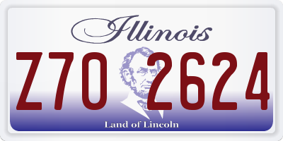 IL license plate Z702624