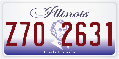 IL license plate Z702631