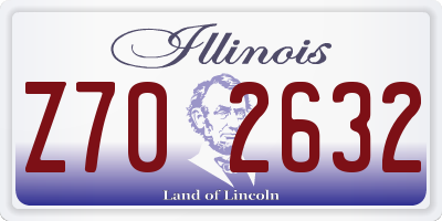 IL license plate Z702632