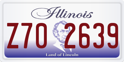 IL license plate Z702639