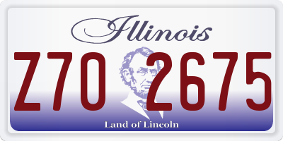 IL license plate Z702675