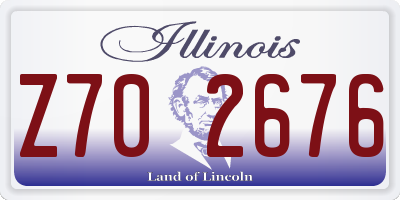 IL license plate Z702676