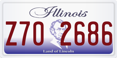 IL license plate Z702686