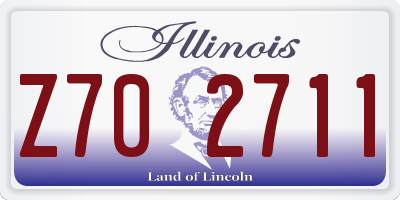 IL license plate Z702711